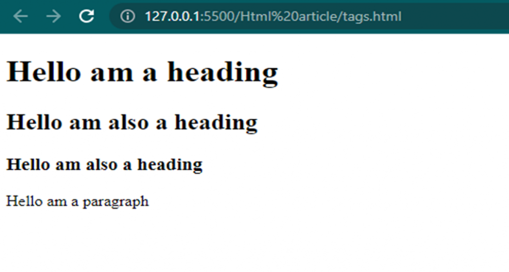 HTML Tags