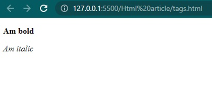 HTML Tags